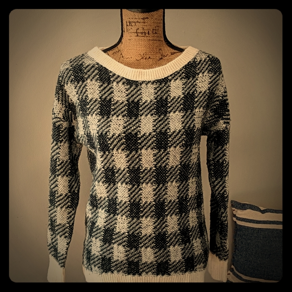 Express checkered sweater